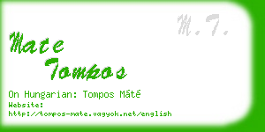mate tompos business card